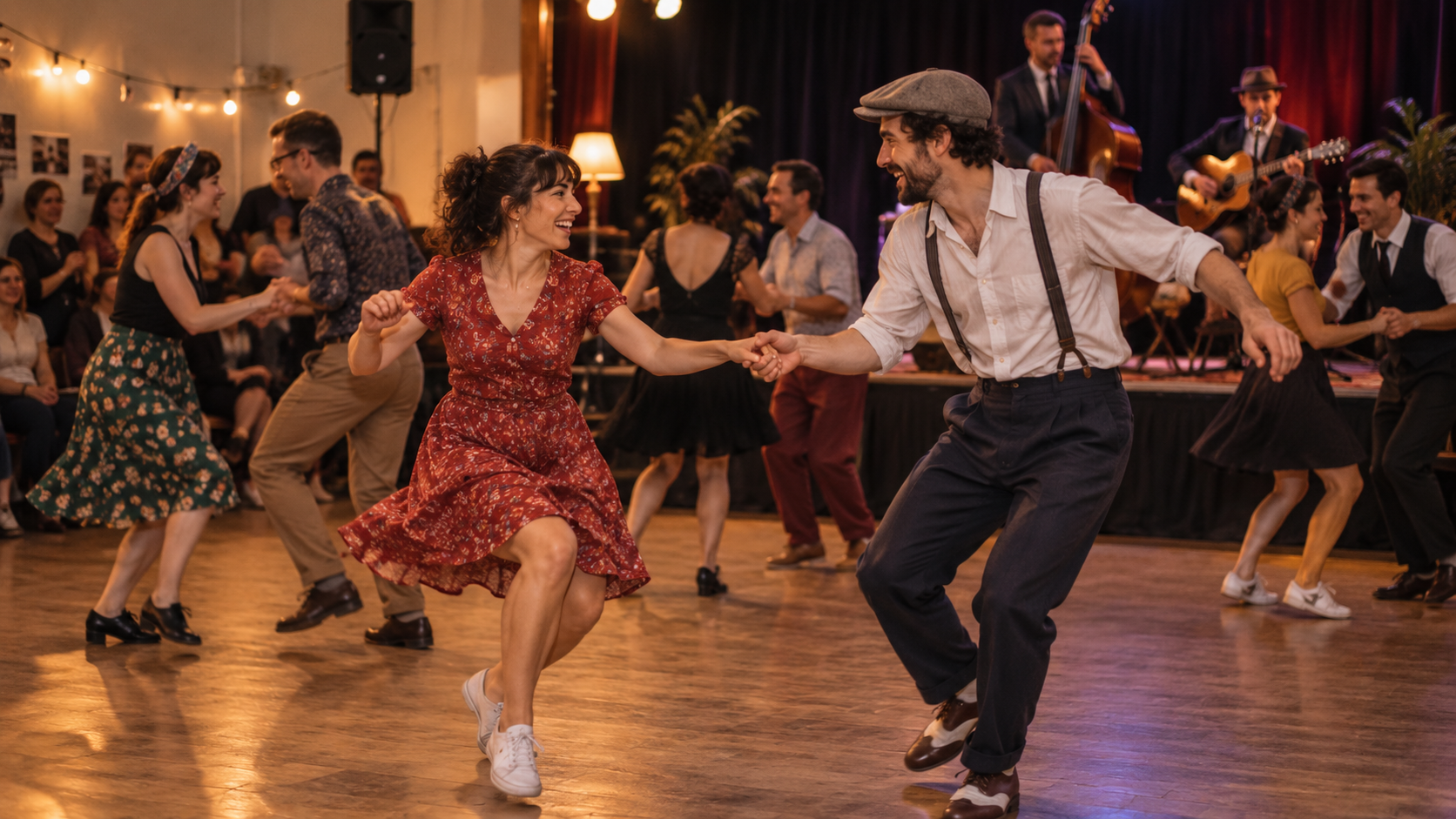 Couple dansant le Lindy Hop